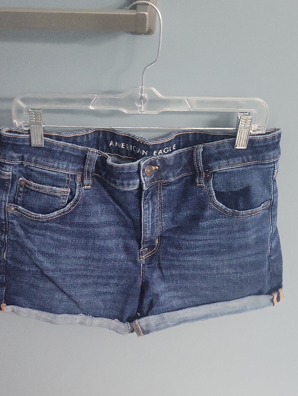 American Eagle Dark Blue Denim Jean Shorts